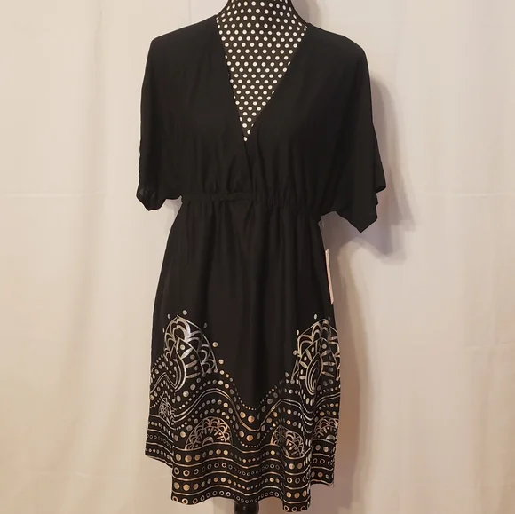 Swimsuits For All Black And Silver Cover Up NWT - Picture 8 of 8